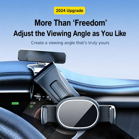 Car Dashboard Rail-Mount Phone Holder with Parking Number Plate