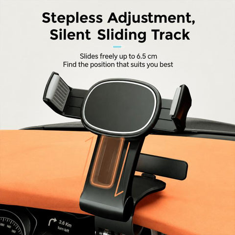 Car Dashboard Rail-Mount Phone Holder with Parking Number Plate