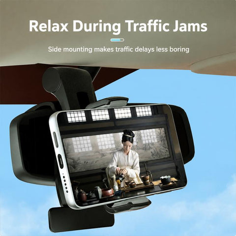 Car Dashboard Rail-Mount Phone Holder with Parking Number Plate