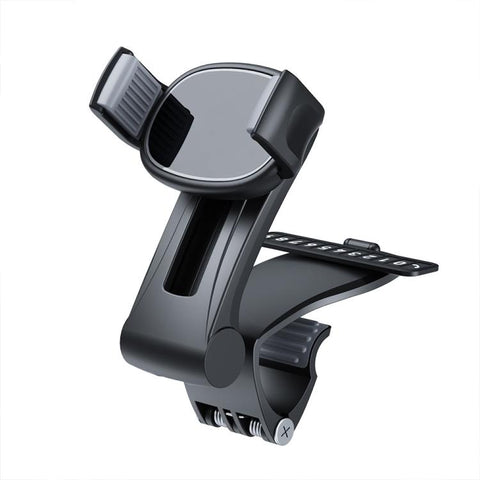 Car Dashboard Rail-Mount Phone Holder with Parking Number Plate