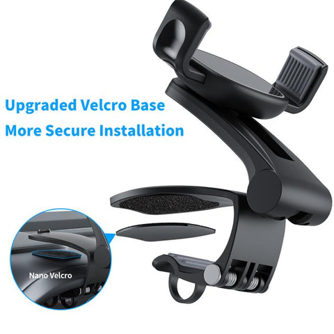 Car Dashboard Rail-Mount Phone Holder with Parking Number Plate