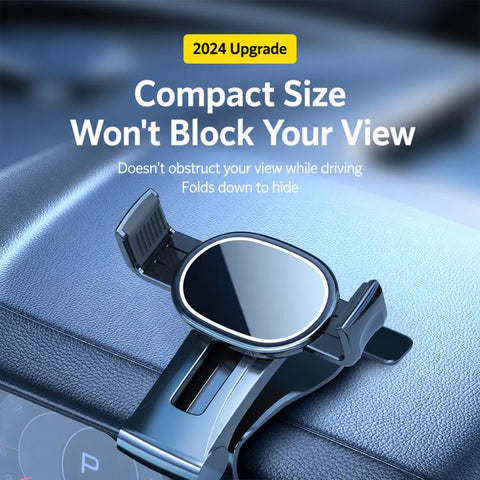 Car Dashboard Rail-Mount Phone Holder with Parking Number Plate