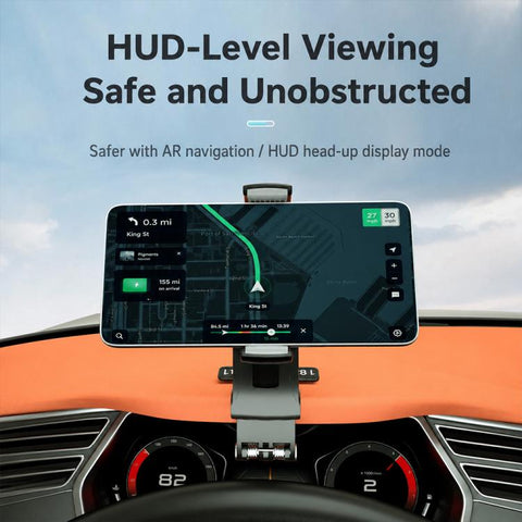 Car Dashboard Rail-Mount Phone Holder with Parking Number Plate