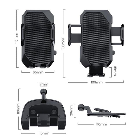 Car Rotating Clip CD Slot Automatic Locking Phone Holder