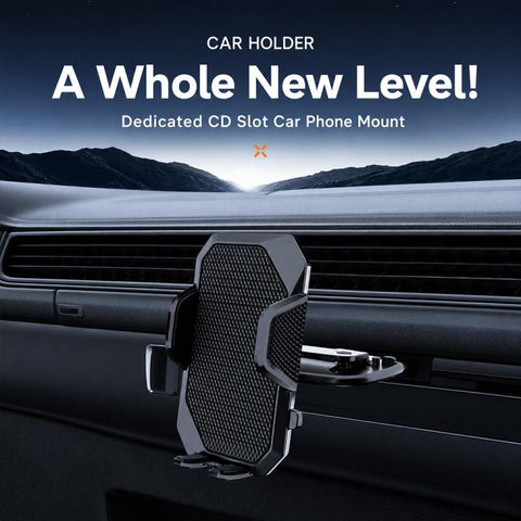Car Rotating Clip CD Slot Automatic Locking Phone Holder