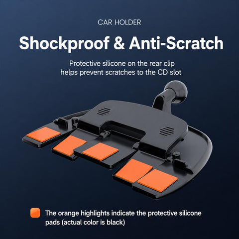 Car Rotating Clip CD Slot Automatic Locking Phone Holder