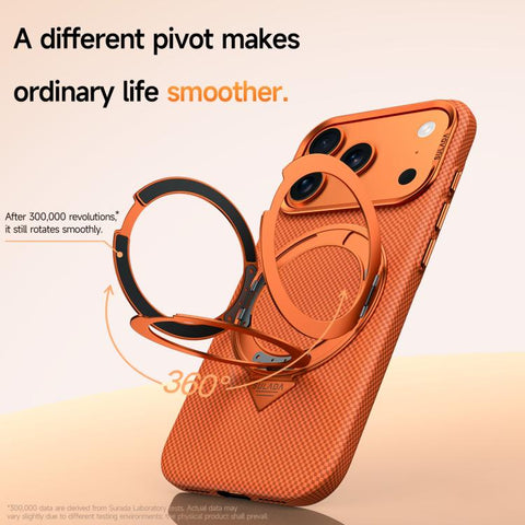 SULADA Kevlar Grid Patterned Skin Feel Rotation Magnetic Holder Phone Case, For iPhone 18 Pro, For iPhone 18 Pro Max, For iPhone 17 Pro Max, For iPhone 17 Pro, For iPhone 17, For iPhone 16 Pro Max, For iPhone 16 Pro