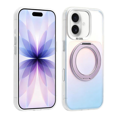 Aurora 2.0 PC Hybrid TPU Laser Magnetic Phone Case with Rotating Holder, For iPhone 18 Pro / 17 Pro, For iPhone 18 Pro Max / 17 Pro Max, For iPhone 17, For iPhone 16 Pro Max