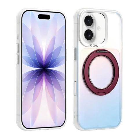Aurora 2.0 PC Hybrid TPU Laser Magnetic Phone Case with Rotating Holder, For iPhone 18 Pro / 17 Pro, For iPhone 18 Pro Max / 17 Pro Max, For iPhone 17, For iPhone 16 Pro Max