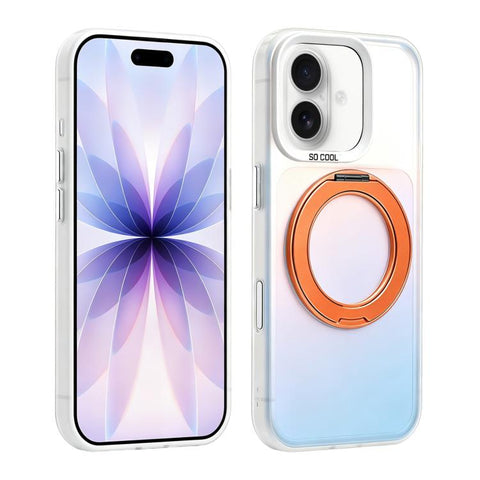 Aurora 2.0 PC Hybrid TPU Laser Magnetic Phone Case with Rotating Holder, For iPhone 18 Pro / 17 Pro, For iPhone 18 Pro Max / 17 Pro Max, For iPhone 17, For iPhone 16 Pro Max