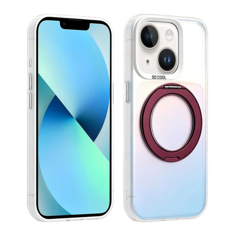 Aurora 2.0 PC Hybrid TPU Laser Magnetic Phone Case with Rotating Holder, For iPhone 13 Pro Max, For iPhone 13 Pro, For iPhone 13