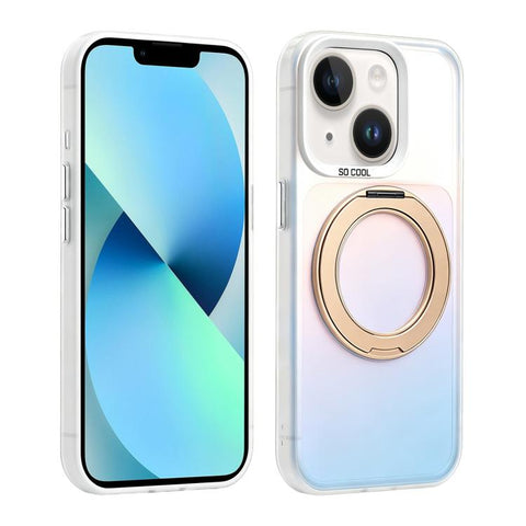 Aurora 2.0 PC Hybrid TPU Laser Magnetic Phone Case with Rotating Holder, For iPhone 13 Pro Max, For iPhone 13 Pro, For iPhone 13