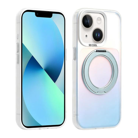 Aurora 2.0 PC Hybrid TPU Laser Magnetic Phone Case with Rotating Holder, For iPhone 13 Pro Max, For iPhone 13 Pro, For iPhone 13