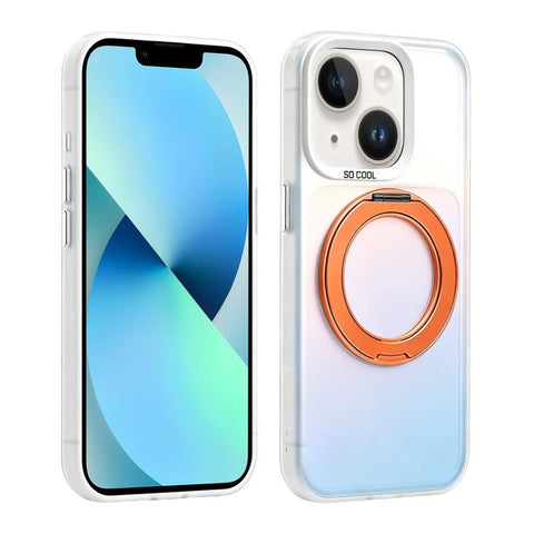 Aurora 2.0 PC Hybrid TPU Laser Magnetic Phone Case with Rotating Holder, For iPhone 13 Pro Max, For iPhone 13 Pro, For iPhone 13