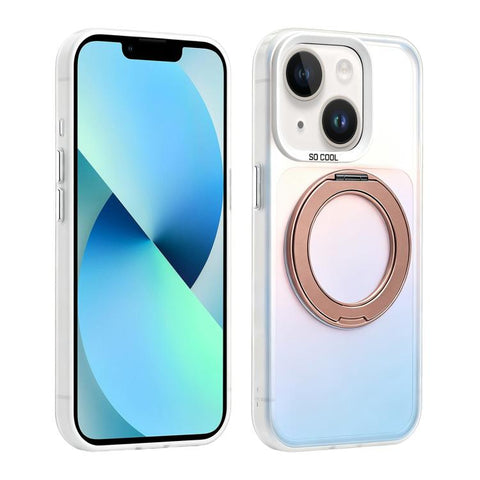 Aurora 2.0 PC Hybrid TPU Laser Magnetic Phone Case with Rotating Holder, For iPhone 13 Pro Max, For iPhone 13 Pro, For iPhone 13