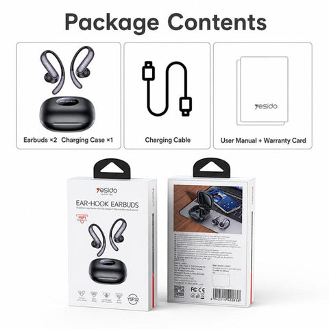 Yesido YSP32 Bionic Ear Stick OWS Ear Hanging In Ear Wireless Earphones