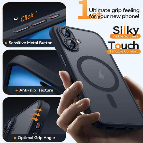 XDcase Skin Feel Magnetic Frosted Phone Case with Lens Film, For iPhone 18 Pro, For iPhone 18 Pro Max