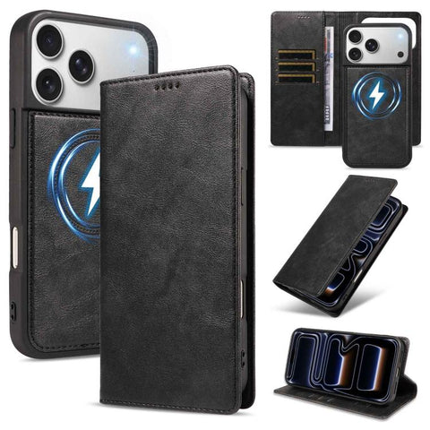 Cowhide Leather Texture RFID Detachable 2 in 1 Magnetic Vegan Leather Phone Case, For iPhone 18 Pro, For iPhone 18 Pro Max, For iPhone 17 Pro Max, For iPhone 17 Pro, For iPhone 15 Pro Max, For iPhone 15 Pro, For iPhone 15 Plus, For iPhone 14 Plus