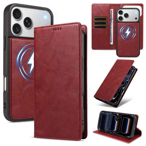 Cowhide Leather Texture RFID Detachable 2 in 1 Magnetic Vegan Leather Phone Case, For iPhone 18 Pro, For iPhone 18 Pro Max, For iPhone 17 Pro Max, For iPhone 17 Pro, For iPhone 15 Pro Max, For iPhone 15 Pro, For iPhone 15 Plus, For iPhone 14 Plus
