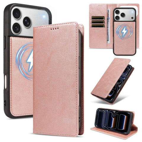 Cowhide Leather Texture RFID Detachable 2 in 1 Magnetic Vegan Leather Phone Case, For iPhone 18 Pro, For iPhone 18 Pro Max, For iPhone 17 Pro Max, For iPhone 17 Pro, For iPhone 15 Pro Max, For iPhone 15 Pro, For iPhone 15 Plus, For iPhone 14 Plus