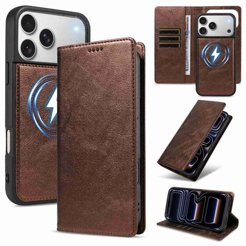 Cowhide Leather Texture RFID Detachable 2 in 1 Magnetic Vegan Leather Phone Case, For iPhone 18 Pro, For iPhone 18 Pro Max, For iPhone 17 Pro Max, For iPhone 17 Pro, For iPhone 15 Pro Max, For iPhone 15 Pro, For iPhone 15 Plus, For iPhone 14 Plus