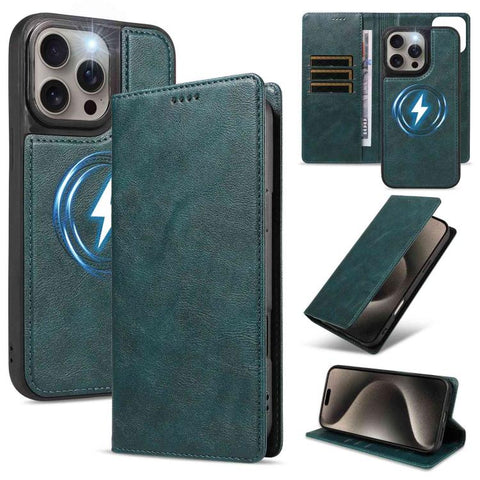 Cowhide Leather Texture RFID Detachable 2 in 1 Magnetic Vegan Leather Phone Case, For iPhone 18 Pro, For iPhone 18 Pro Max, For iPhone 17 Pro Max, For iPhone 17 Pro, For iPhone 15 Pro Max, For iPhone 15 Pro, For iPhone 15 Plus, For iPhone 14 Plus