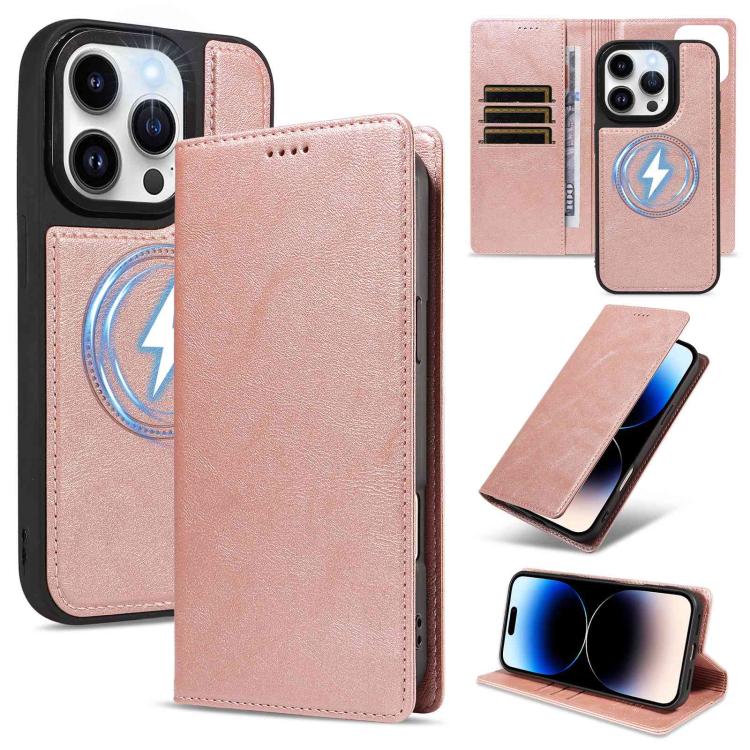 Cowhide Leather Texture RFID Detachable 2 in 1 Magnetic Vegan Leather Phone Case, For iPhone 14 Pro, For iPhone 14 Pro Max, For iPhone 13 Pro Max, For iPhone 13 Pro, For iPhone 12 Pro Max