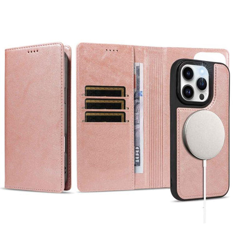 Cowhide Leather Texture RFID Detachable 2 in 1 Magnetic Vegan Leather Phone Case, For iPhone 14 Pro, For iPhone 14 Pro Max, For iPhone 13 Pro Max, For iPhone 13 Pro, For iPhone 12 Pro Max