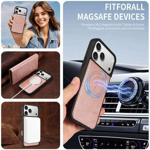 Cowhide Leather Texture RFID Detachable 2 in 1 Magnetic Vegan Leather Phone Case, For iPhone 14 Pro, For iPhone 14 Pro Max, For iPhone 13 Pro Max, For iPhone 13 Pro, For iPhone 12 Pro Max
