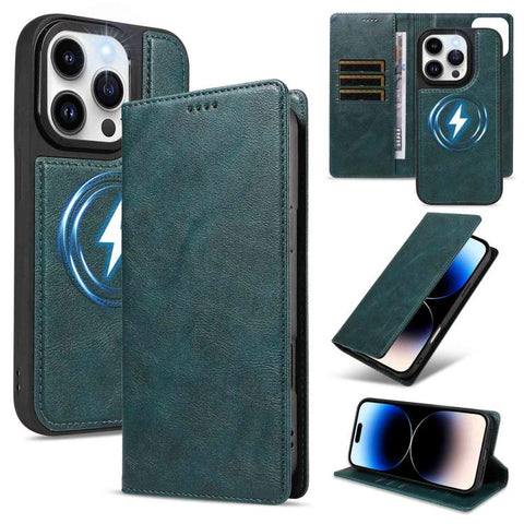 Cowhide Leather Texture RFID Detachable 2 in 1 Magnetic Vegan Leather Phone Case, For iPhone 14 Pro, For iPhone 14 Pro Max, For iPhone 13 Pro Max, For iPhone 13 Pro, For iPhone 12 Pro Max