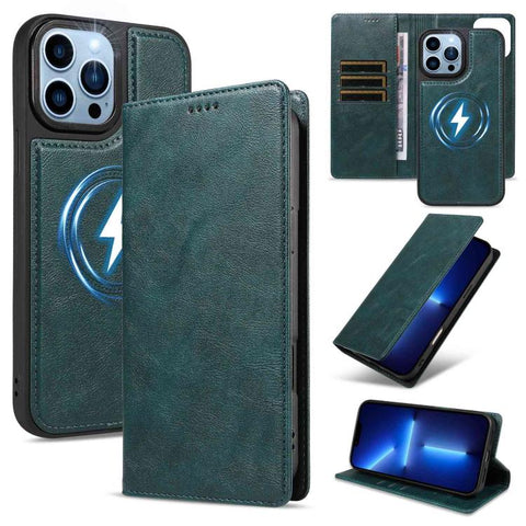 Cowhide Leather Texture RFID Detachable 2 in 1 Magnetic Vegan Leather Phone Case, For iPhone 14 Pro, For iPhone 14 Pro Max, For iPhone 13 Pro Max, For iPhone 13 Pro, For iPhone 12 Pro Max