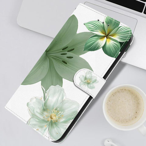 Crystal-Texture Painted Vegan Leather Phone Case, For Galaxy S22 5G