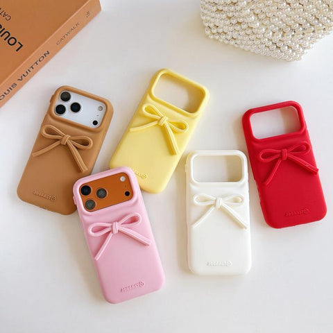 Bow TPU hybrid PC Bulge Phone Case, For iPhone 18 Pro / 17 Pro, For iPhone 18 Pro Max / 17 Pro Max, For iPhone 17, For iPhone 16 Pro Max, For iPhone 16 Pro, For iPhone 16 Plus