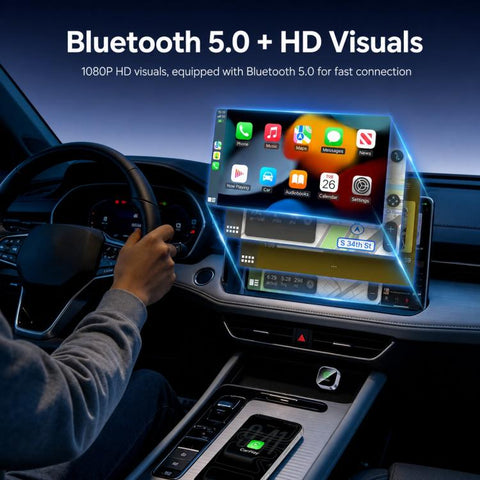 Yesido KM31 Mini 2-in-1 Wired to Wireless CarPlay and Android Auto Car Adapter, KM31
