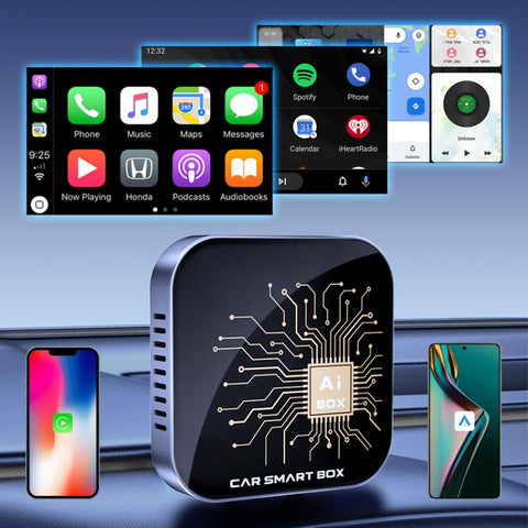 3 in 1 Car Mini Smart AI Box Wireless Android Auto CarPlay Adapter, EAU Version, NA Version, JP Version