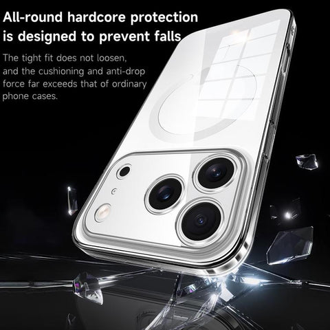 SULADA Crystal-Coated Clear PC Hybrid TPU Phone Case, For iPhone 18 Pro, For iPhone 18 Pro Max, For iPhone 17 Pro Max, For iPhone 17 Pro, For iPhone 17, For iPhone Air
