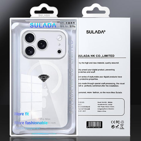 SULADA Crystal-Coated Clear PC Hybrid TPU Phone Case, For iPhone 18 Pro, For iPhone 18 Pro Max, For iPhone 17 Pro Max, For iPhone 17 Pro, For iPhone 17, For iPhone Air