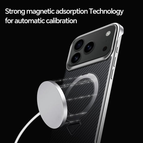 SULADA Kevlar Texture MagSafe Magnetic Holder Phone Case, For iPhone 18 Pro, For iPhone 18 Pro Max, For iPhone 17 Pro Max, For iPhone 17 Pro, For iPhone 17, For iPhone Air