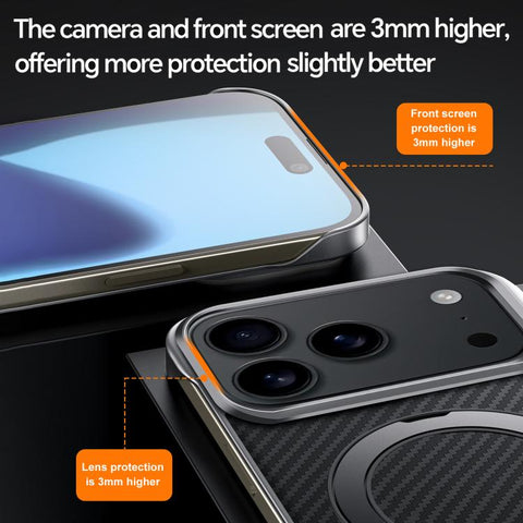 SULADA Kevlar Texture MagSafe Magnetic Holder Phone Case, For iPhone 18 Pro, For iPhone 18 Pro Max, For iPhone 17 Pro Max, For iPhone 17 Pro, For iPhone 17, For iPhone Air