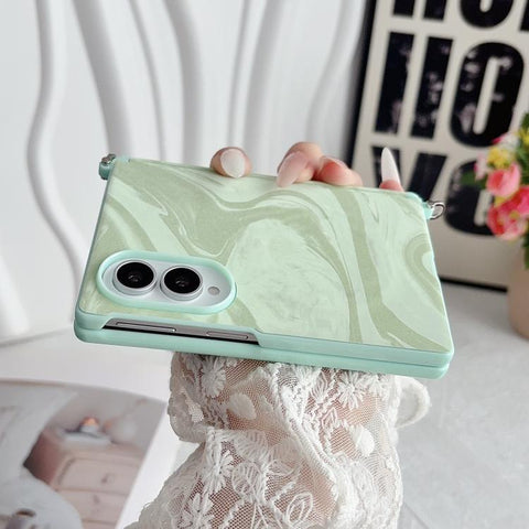 Side Clamp Magnetic Central Axis Wave Texture Phone Case, For Galaxy Z Fold8 5G