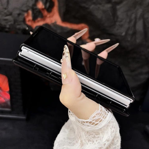 Folding Shaft Magnetic Litchi Texture Leather Phone Case, For Galaxy Z Fold8 5G
