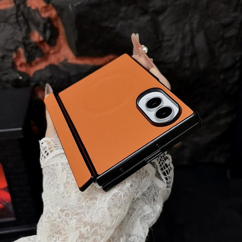 Folding Shaft Magnetic Litchi Texture Leather Phone Case, For Galaxy Z Fold8 5G