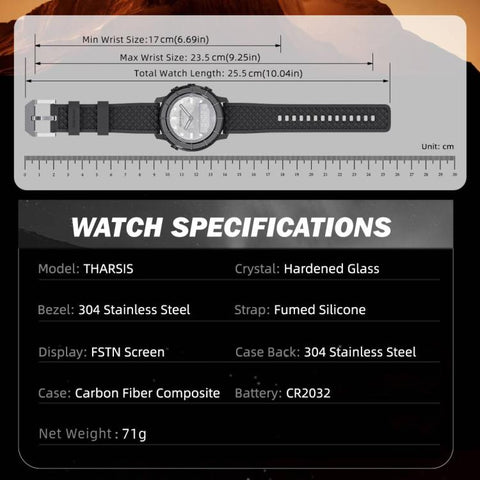 NORTH EDGE THARSIS Martian Style 5ATM Luminous Outdoor Electronic Watch