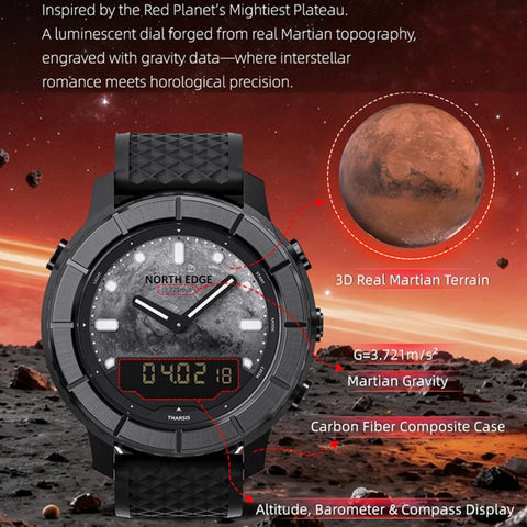 NORTH EDGE THARSIS Martian Style 5ATM Luminous Outdoor Electronic Watch