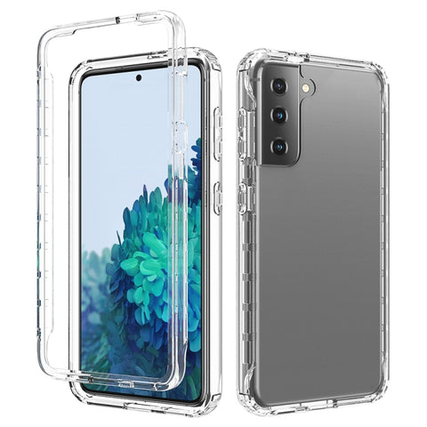 Shockproof  High Transparency Two-color Gradual Change PC+TPU Candy Colors Protective Case, For Samsung Galaxy S21 5G