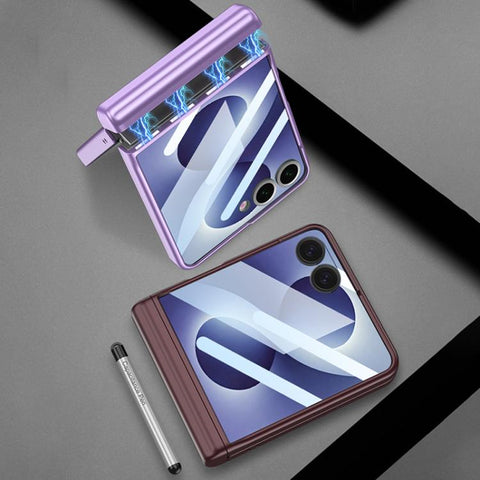 GKK Integrated Magnetic Full Coverage Phone Flip Case with Pen, For Galaxy Z Flip8 5G