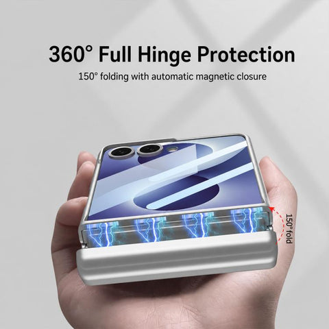 GKK Integrated Magnetic Full Coverage Phone Flip Case with Pen, For Galaxy Z Flip8 5G
