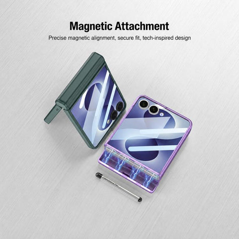 GKK Integrated Magnetic Full Coverage Phone Flip Case with Pen, For Galaxy Z Flip8 5G