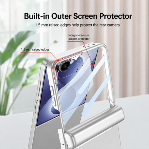 GKK Integrated Magnetic Full Coverage Phone Flip Case with Pen, For Galaxy Z Flip8 5G
