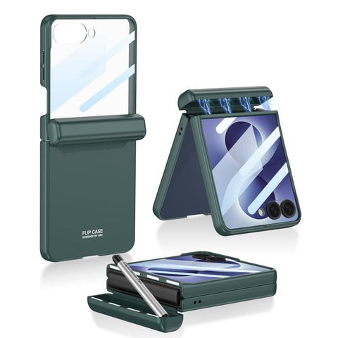 GKK Integrated Magnetic Full Coverage Phone Flip Case with Pen, For Galaxy Z Flip8 5G